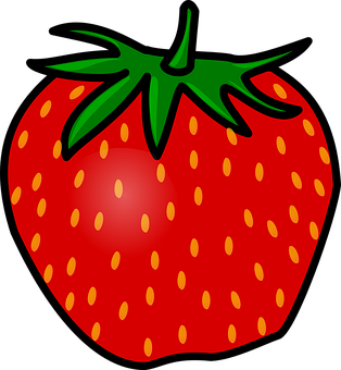 Vibrant Strawberry Illustration PNG