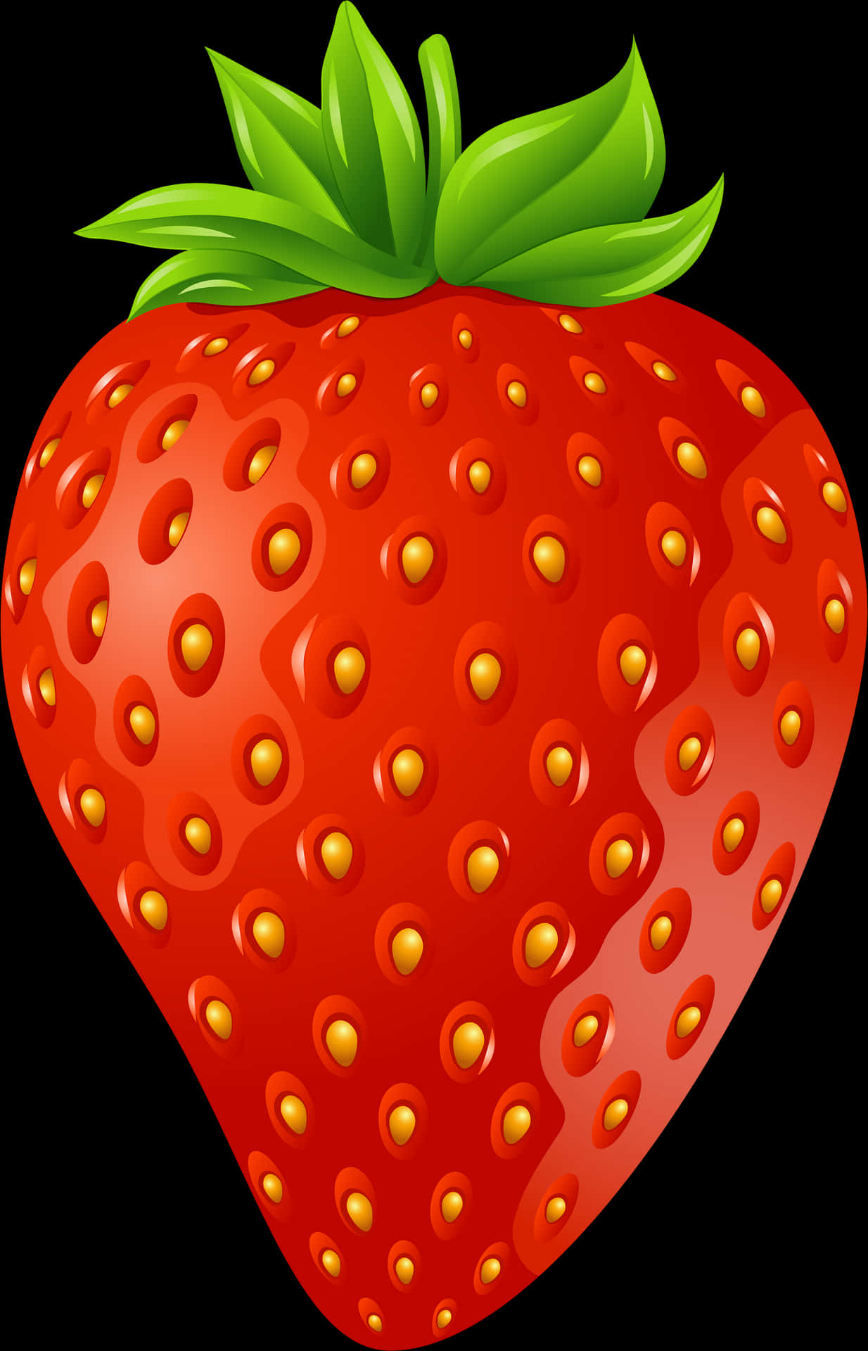 Vibrant Strawberry Illustration PNG