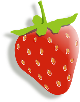 Vibrant Strawberry Illustration PNG