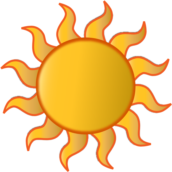 Vibrant Summer Sun Clipart PNG