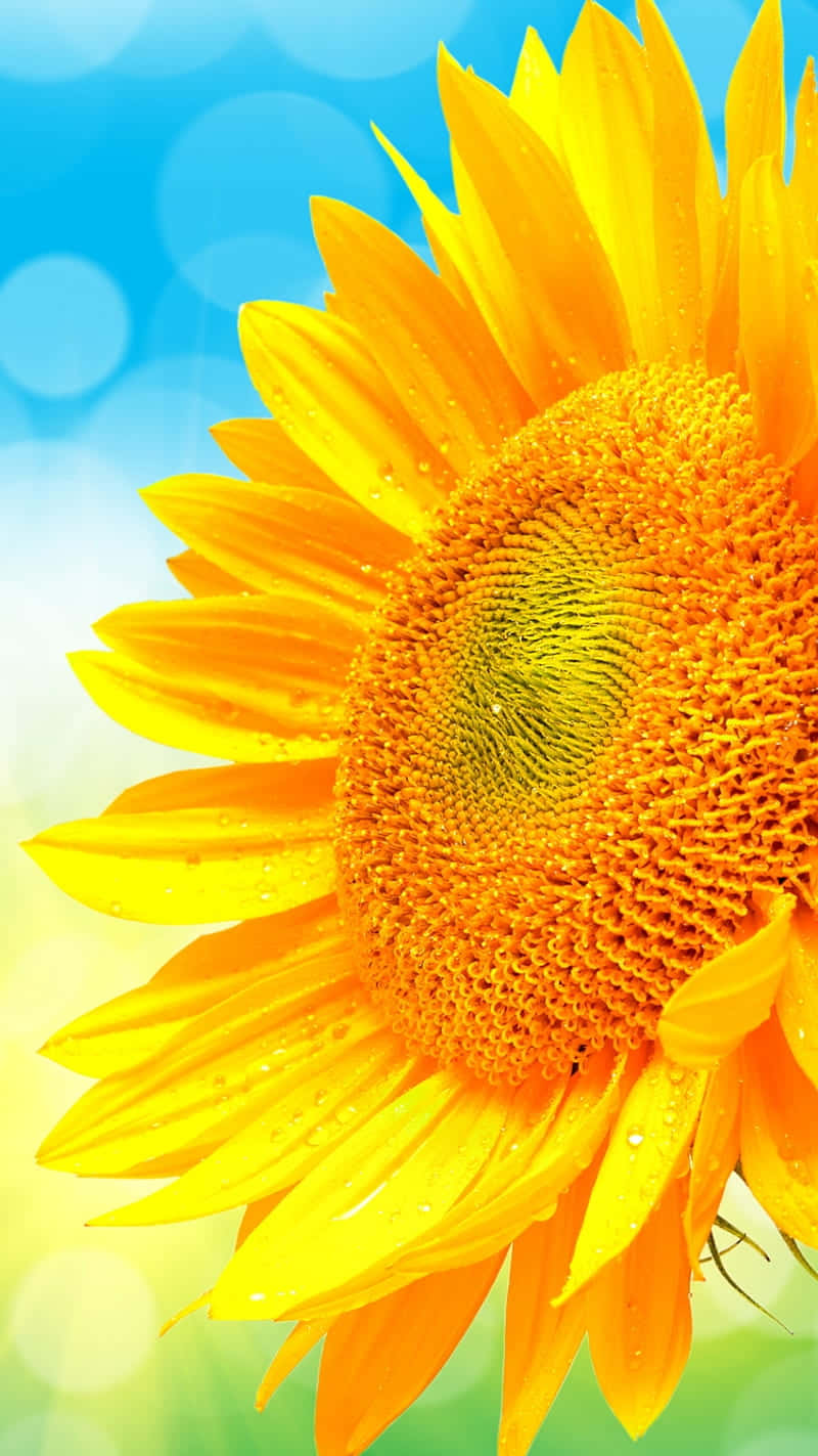 Vibrant_ Summer_ Sunflower Wallpaper