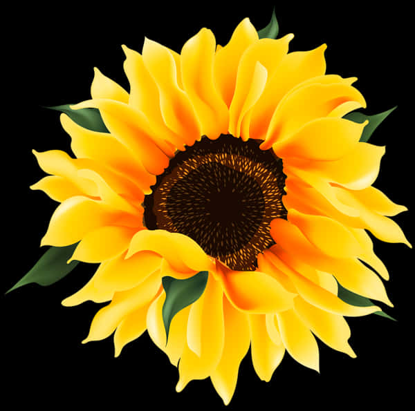 Vibrant_ Sunflower_ Graphic PNG