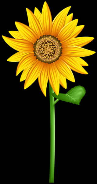 Vibrant_ Sunflower_ Graphic PNG