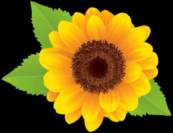 Vibrant_ Sunflower_ Graphic PNG