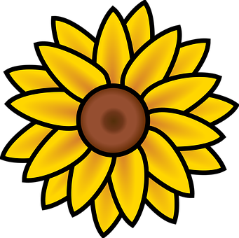 Vibrant Sunflower Illustration PNG