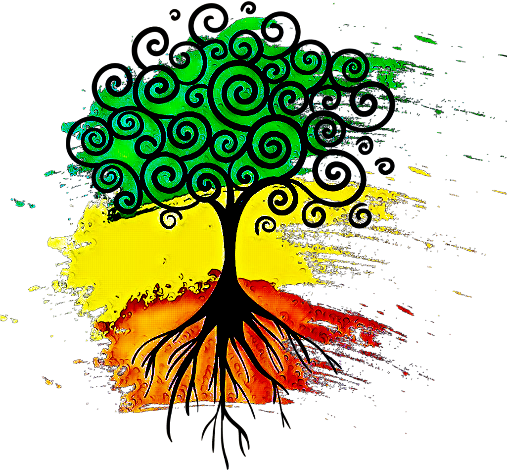 Vibrant Swirl Tree Artwork PNG