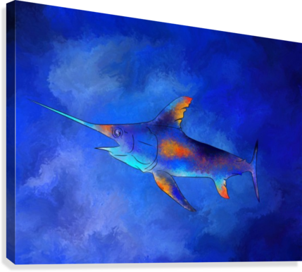 Vibrant Swordfish Artwork PNG