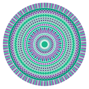 Vibrant Teal Mandala Art PNG