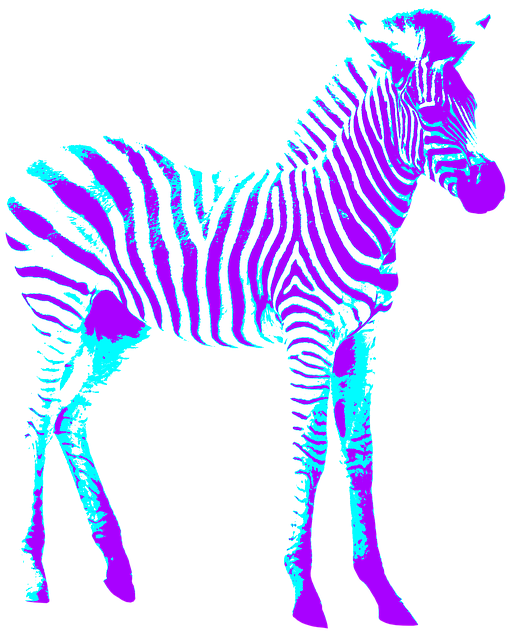 Download Vibrant Thermal Zebra Art | Wallpapers.com