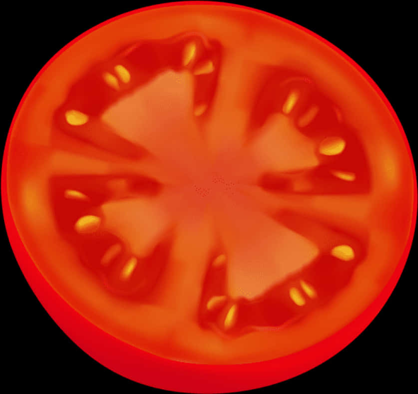 Vibrant Tomato Slice PNG