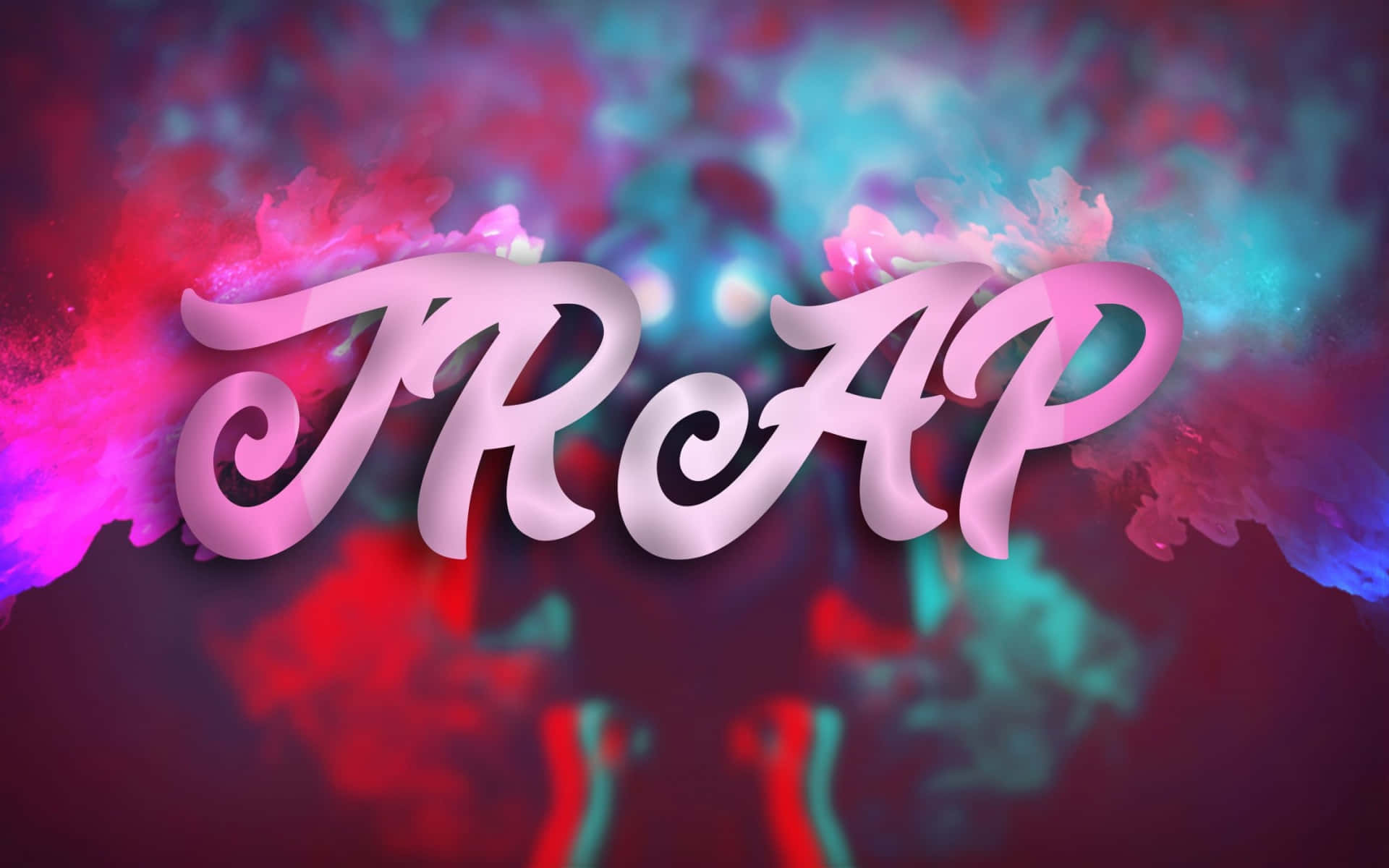 Vibrant Trap Text Art Wallpaper