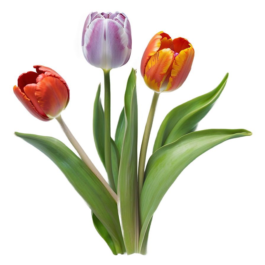 Vibrant Tulips Array Png Jiy PNG