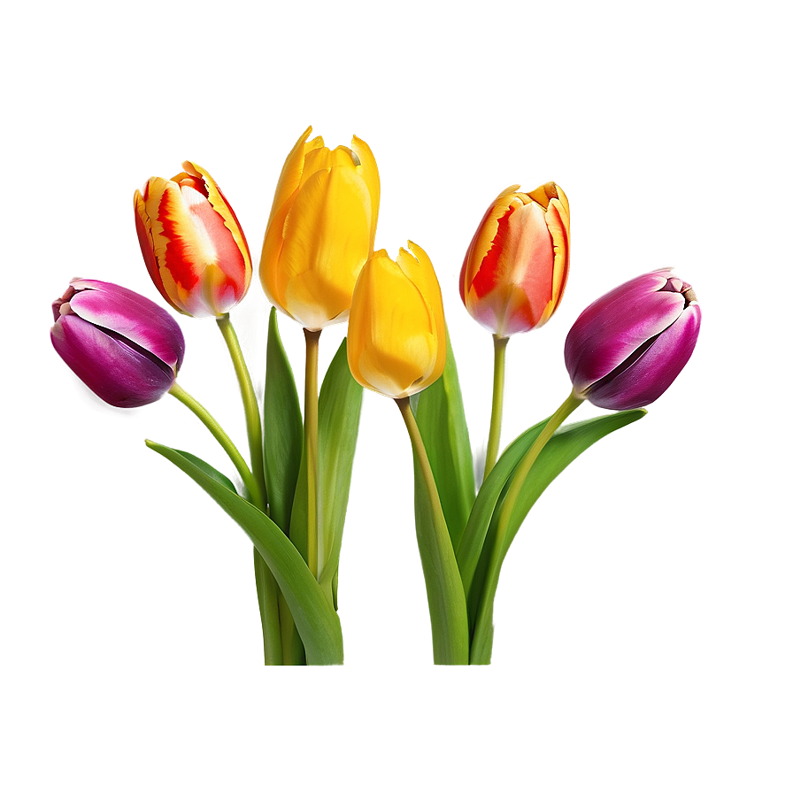 Vibrant Tulips Array Png Tso PNG