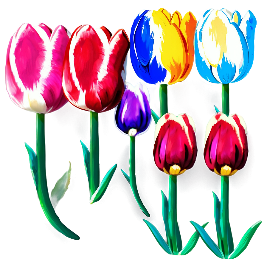 Vibrant Tulips Array Png Vlr39 PNG