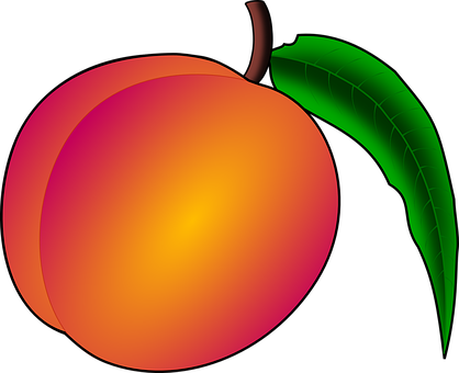 Vibrant Vector Peach PNG