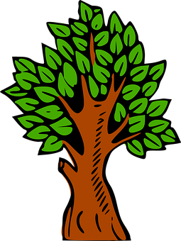 Vibrant Vector Tree Illustration PNG