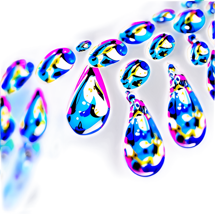 Vibrant Water Drops Image Png Vmp7 PNG
