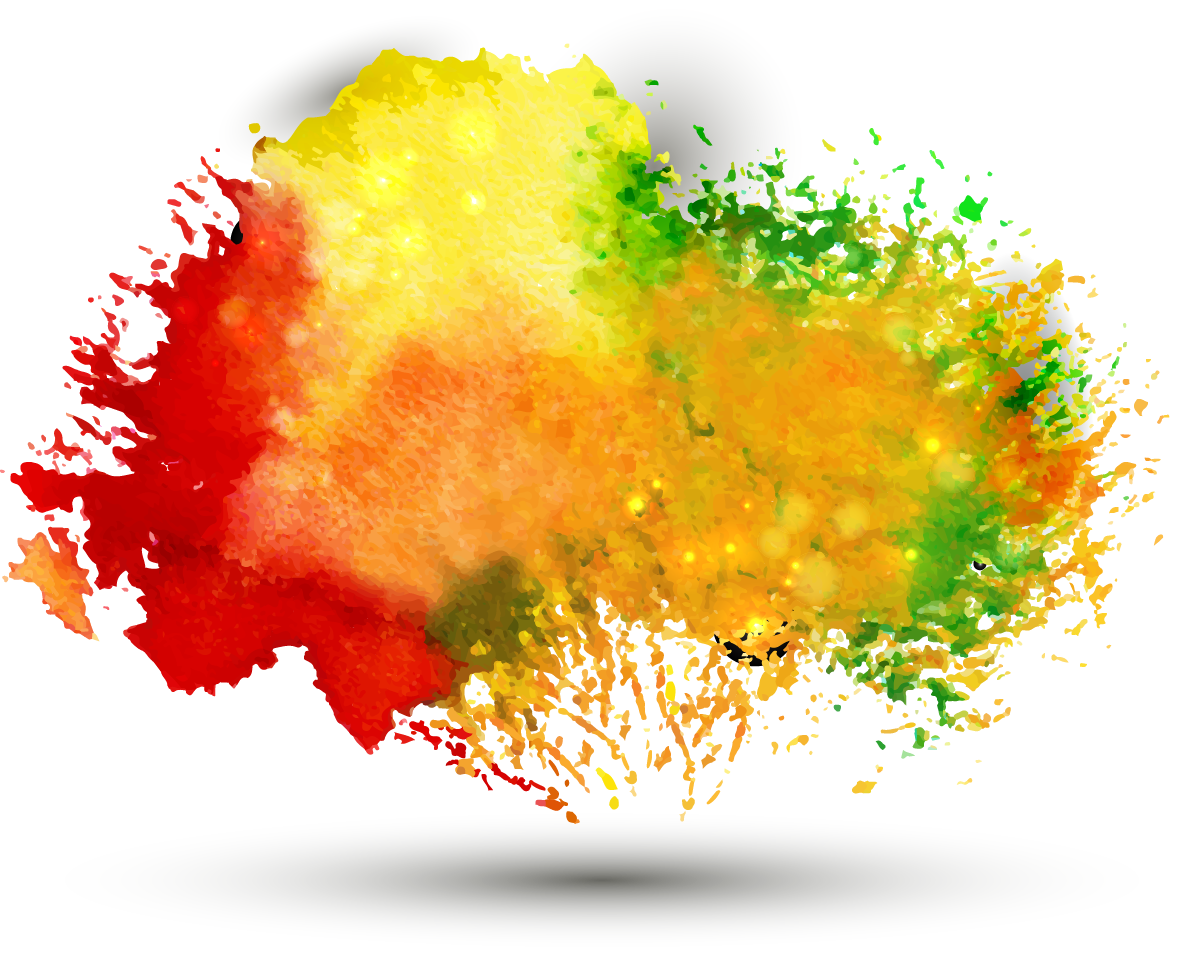 Vibrant Watercolor Splash PNG