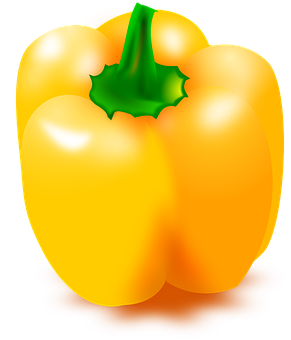 Vibrant Yellow Bell Pepper PNG