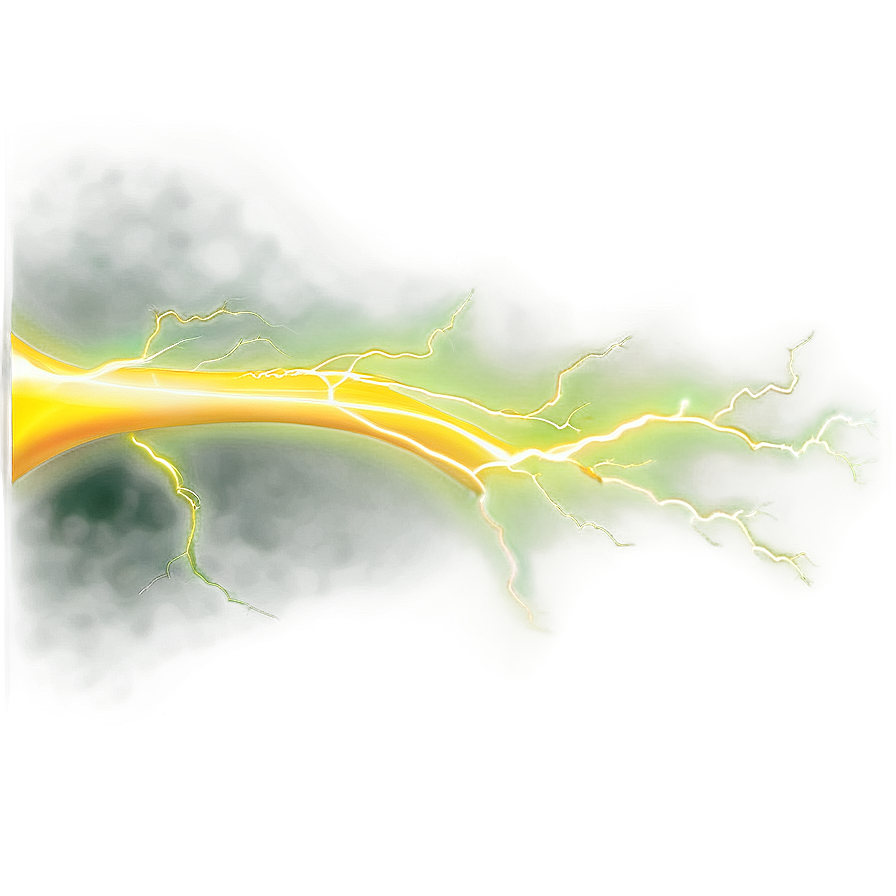 Vibrant Yellow Lightning Illustration Png Mwk PNG