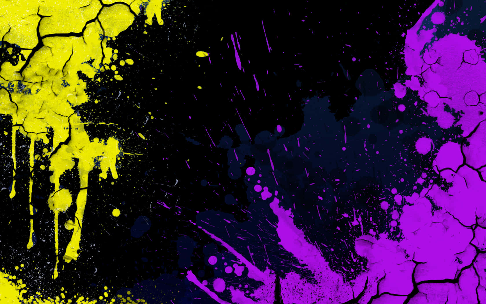 Vibrant Yellow Purple Splatter Background PNG