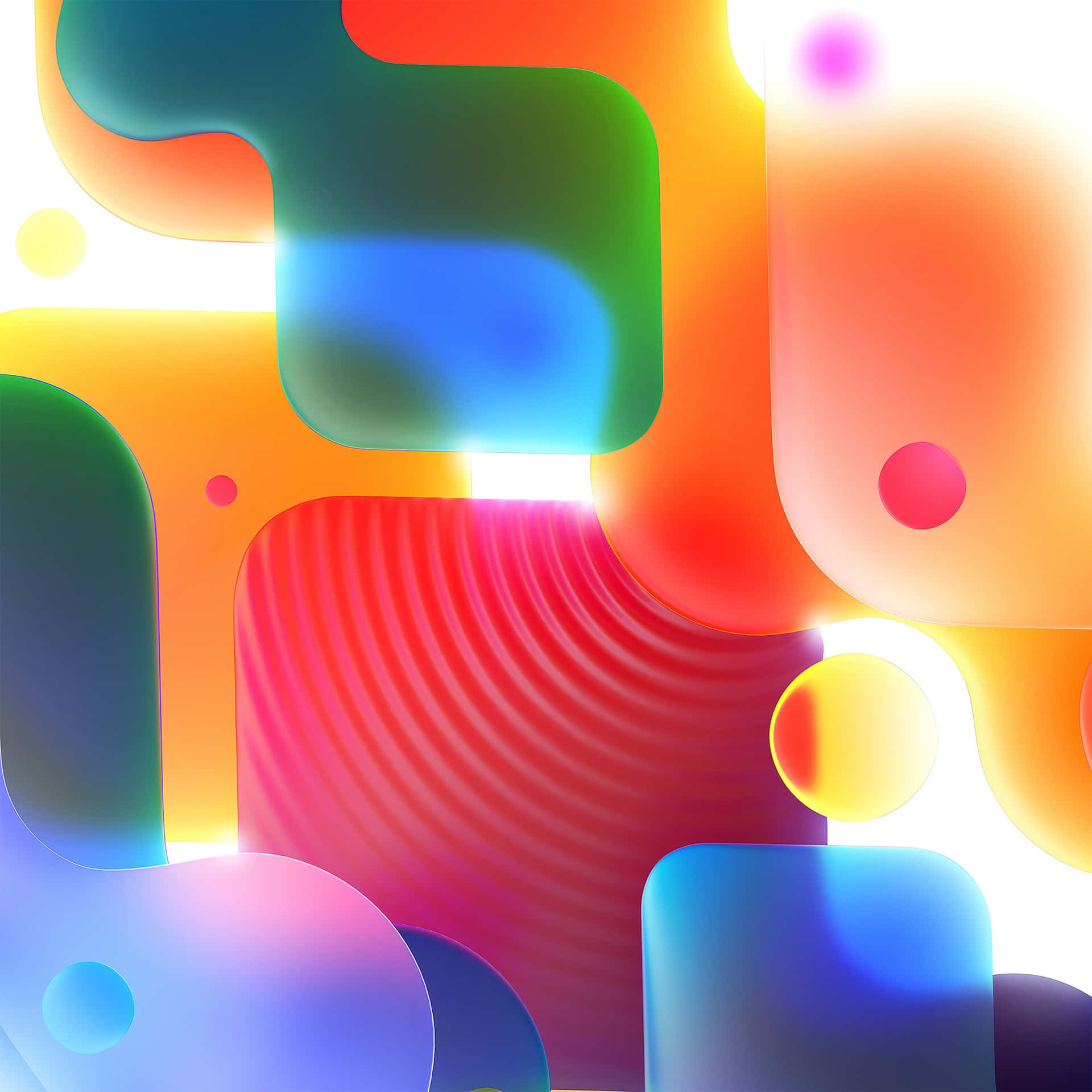Vibrant3 D Abstract Forms Wallpaper