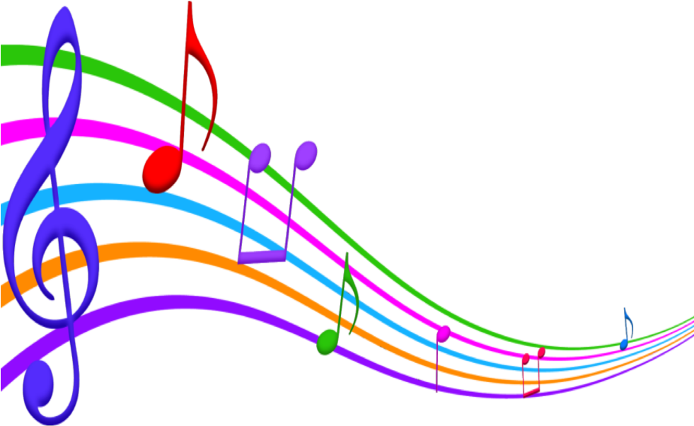 Vibrant3 D Music Notes PNG