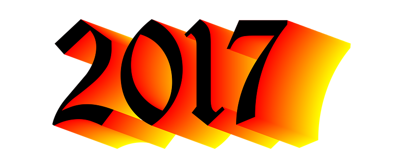 Vibrant3 D New Year2017 PNG