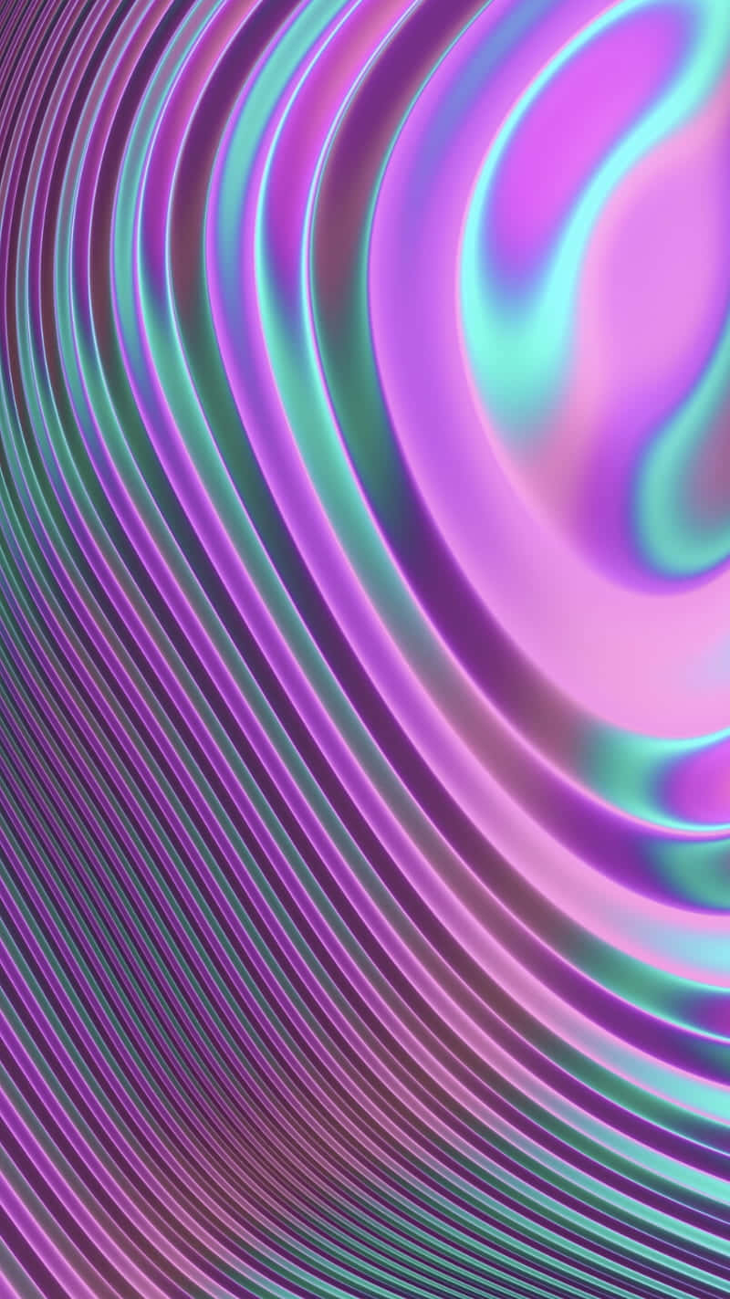 Vibrant3 D Waves Aesthetic Wallpaper