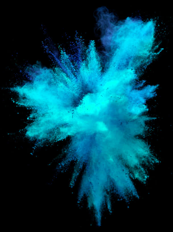 Vibrant_ Blue_ Holi_ Powder_ Explosion_ Background PNG