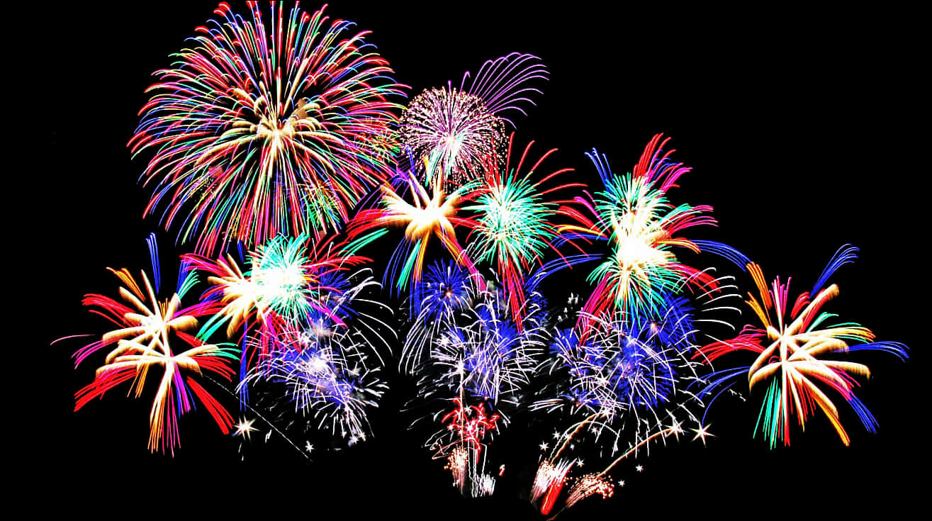 Vibrant_ Diwali_ Fireworks_ Display PNG