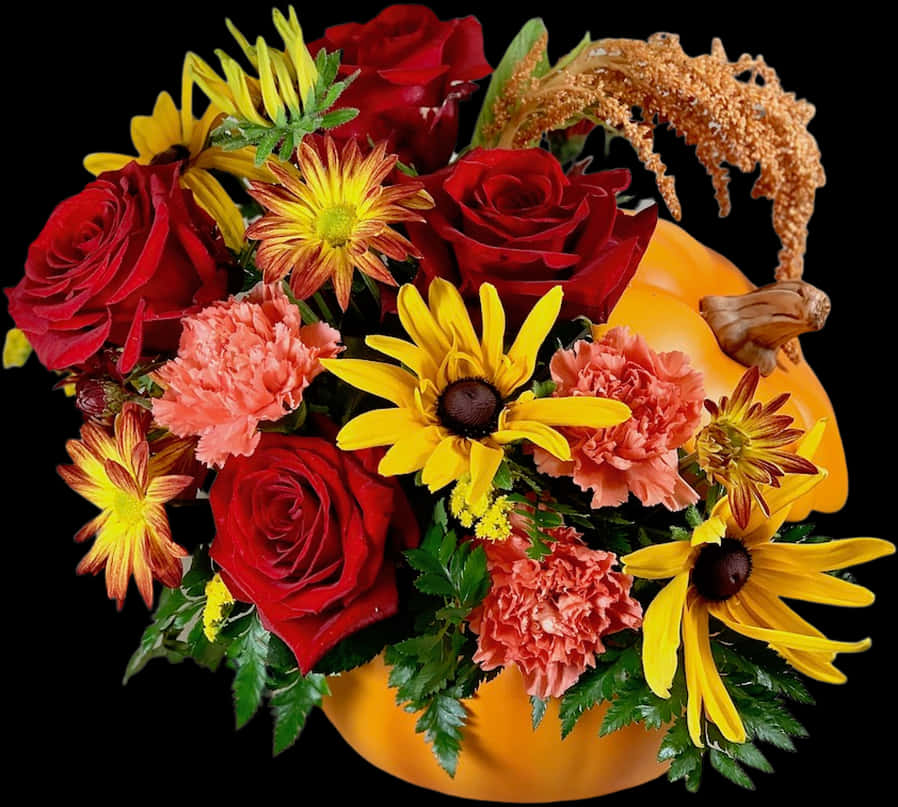 Vibrant_ Floral_ Arrangement PNG