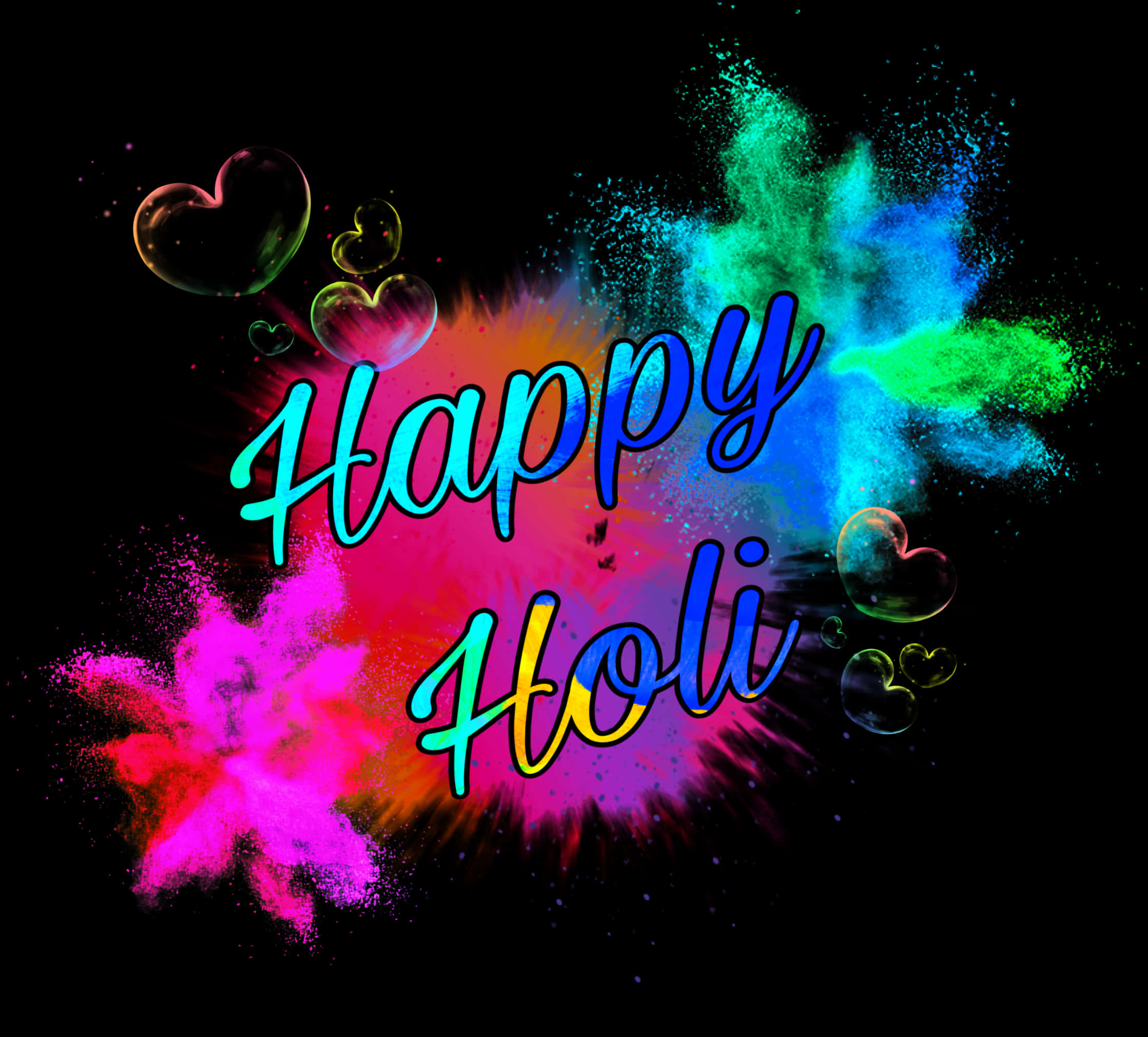 Vibrant_ Holi_ Celebration_ Greeting PNG