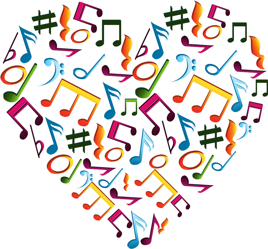 Vibrant_ Music_ Notes_ Background PNG