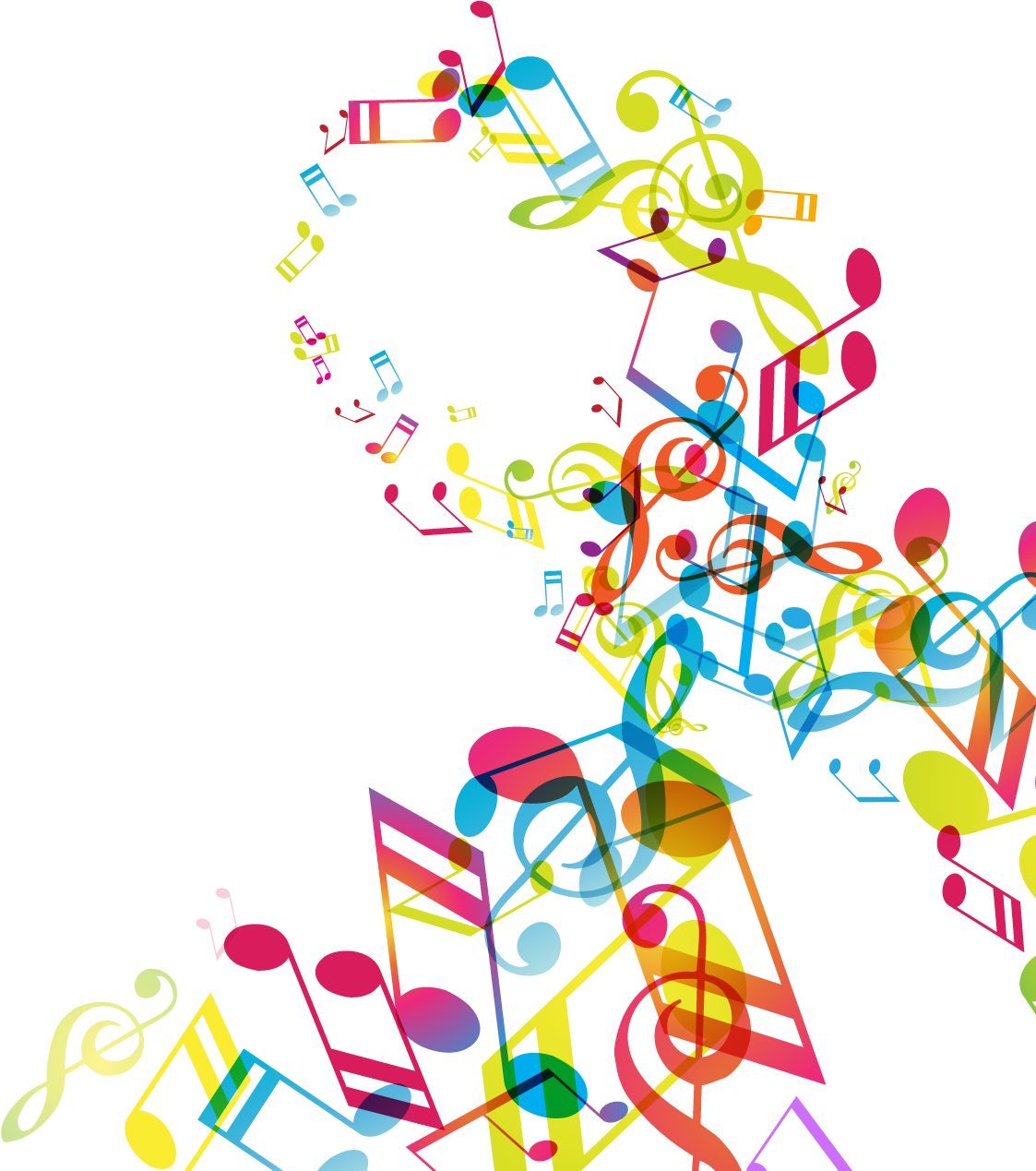 Vibrant_ Musical_ Notes_ Abstract PNG