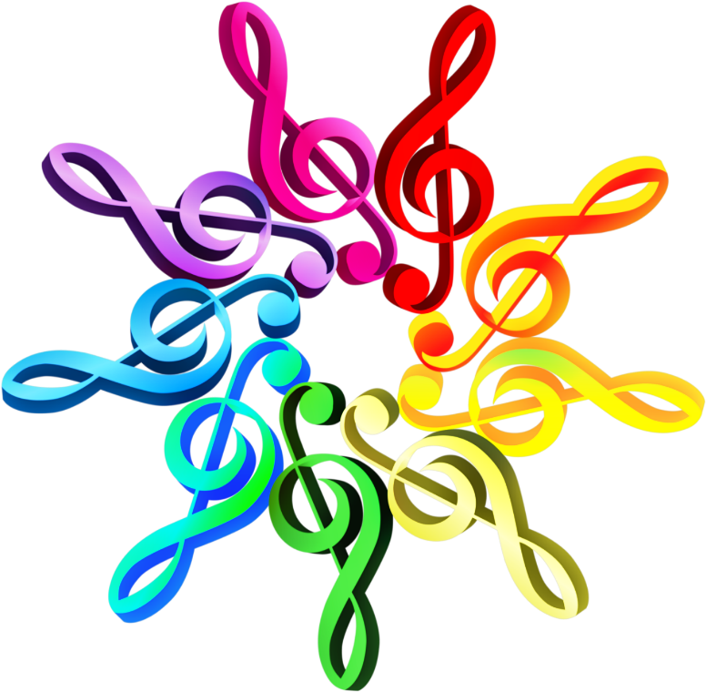 Vibrant_ Musical_ Notes_ Background PNG