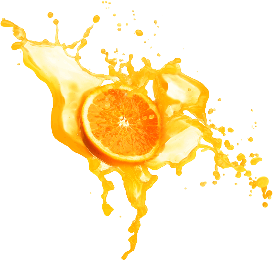 Vibrant_ Orange_ Juice_ Splash PNG