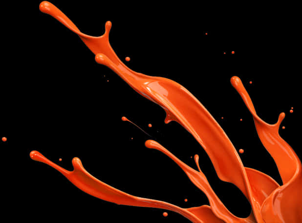 Vibrant_ Orange_ Paint_ Splash PNG