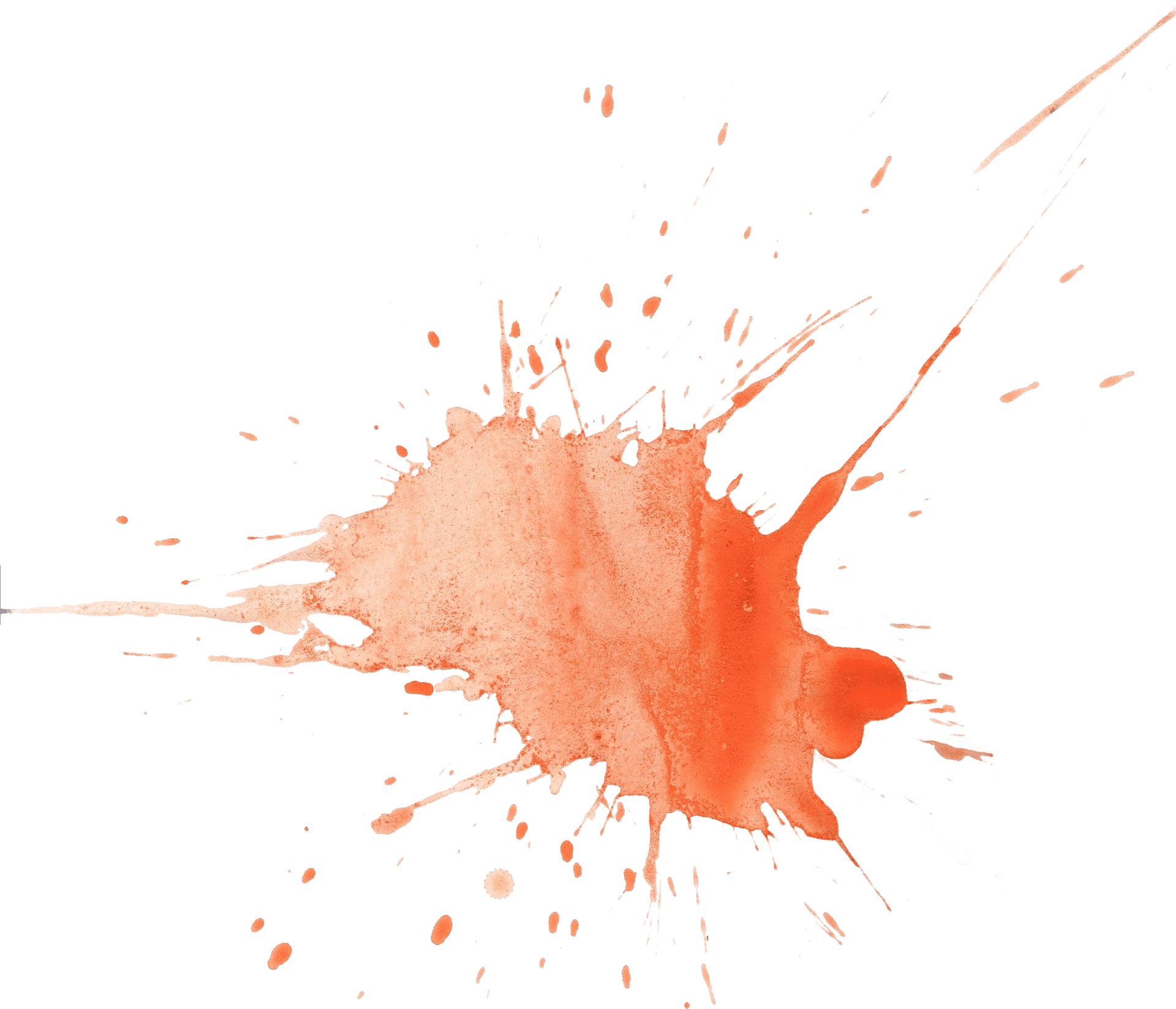 Vibrant_ Orange_ Watercolor_ Splash PNG