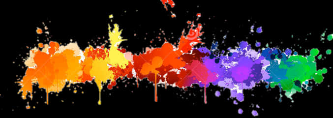 Vibrant_ Paint_ Splash_ Panorama PNG