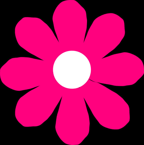 Vibrant_ Pink_ Flower_ Graphic PNG