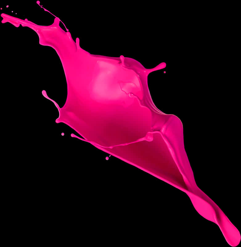 Vibrant_ Pink_ Paint_ Splash PNG