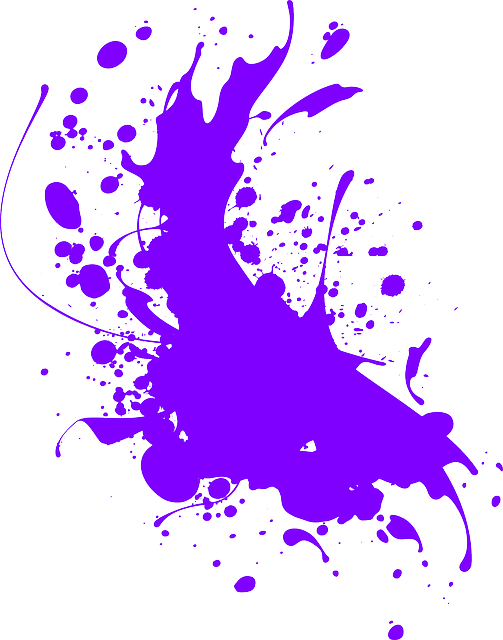 Vibrant_ Purple_ Splash_on_ Teal_ Background.png PNG