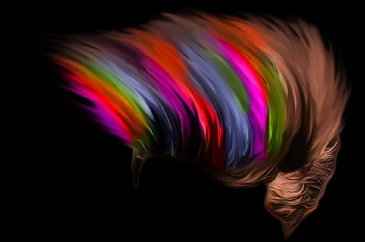 Vibrant_ Rainbow_ Hair_ Sweep PNG