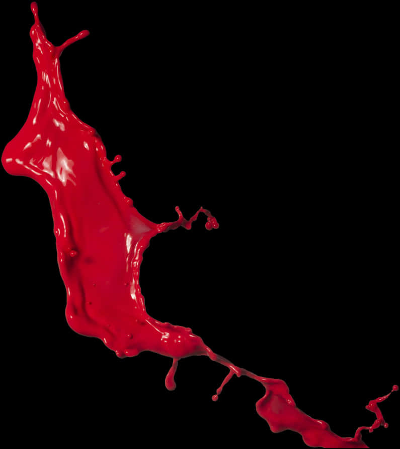 Vibrant_ Red_ Paint_ Splash PNG