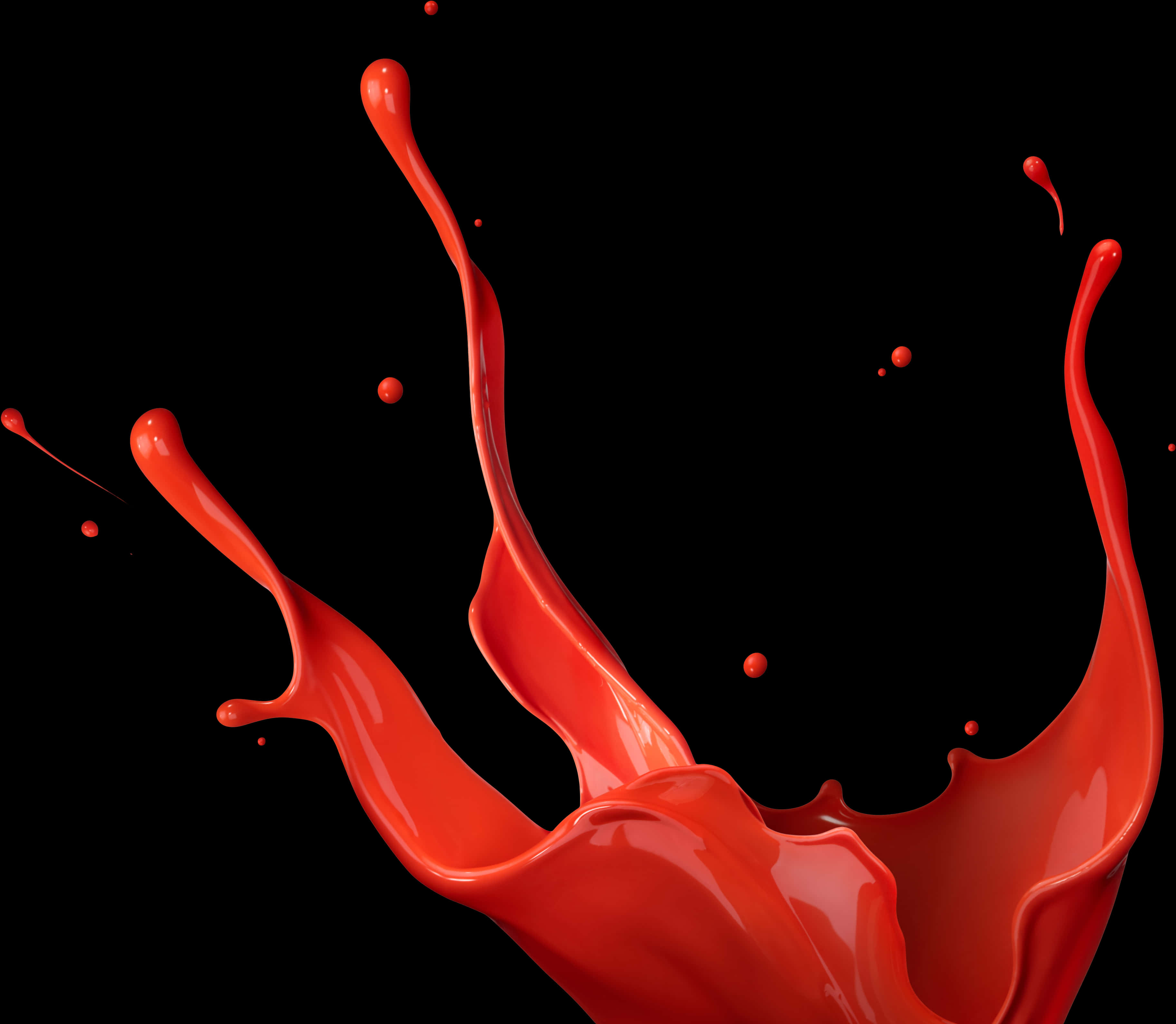 Vibrant_ Red_ Paint_ Splash PNG