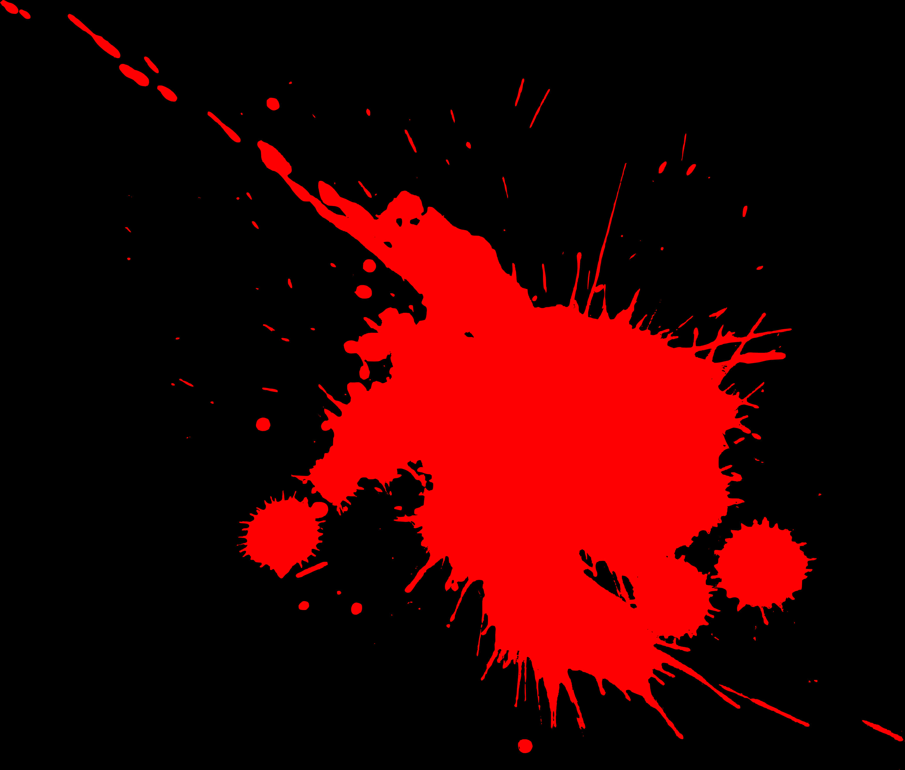 Vibrant Red Paint Splatter PNG