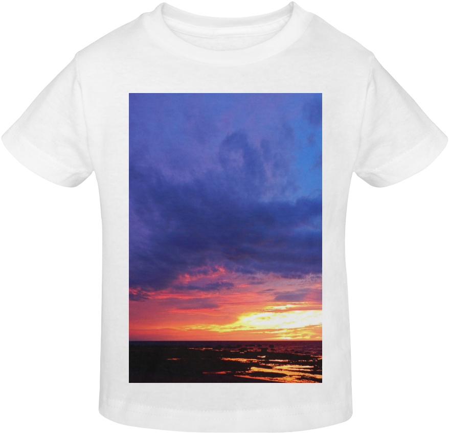Vibrant_ Sunset_ Sky_ Tshirt_ Design PNG