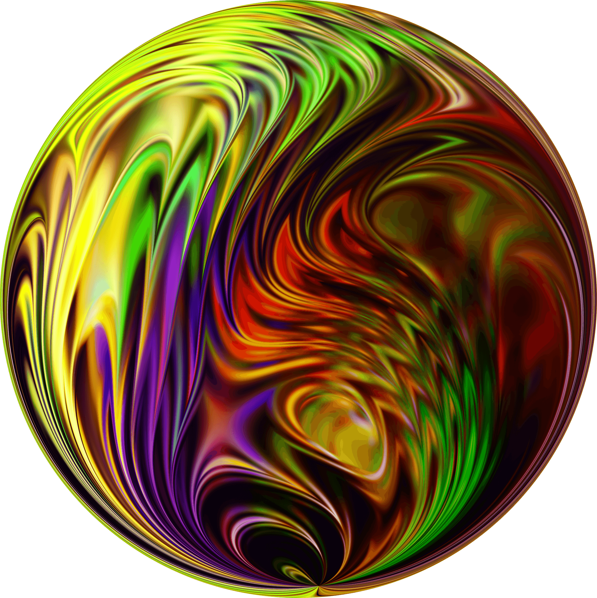 Vibrant_ Swirl_ Abstract_ Sphere PNG