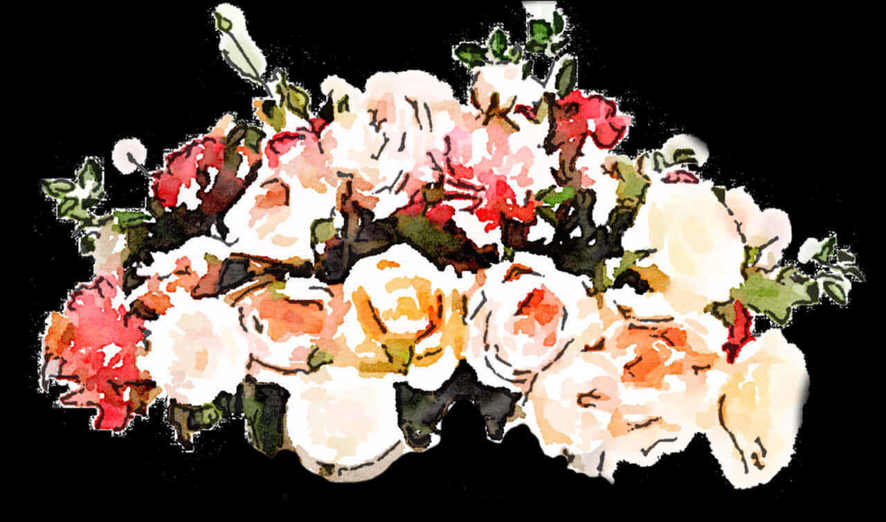 Vibrant_ Watercolor_ Floral_ Arrangement.jpg PNG